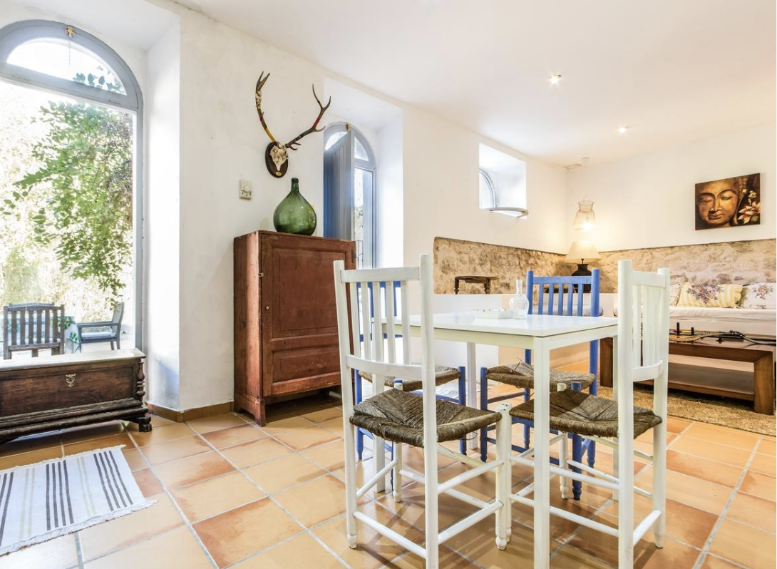Interior seating area with natural light