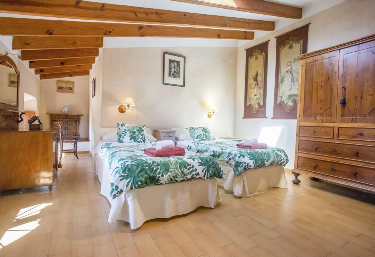 Comfortable bedroom for team stays