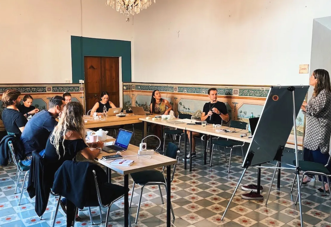 Team workshop session in the meeting room