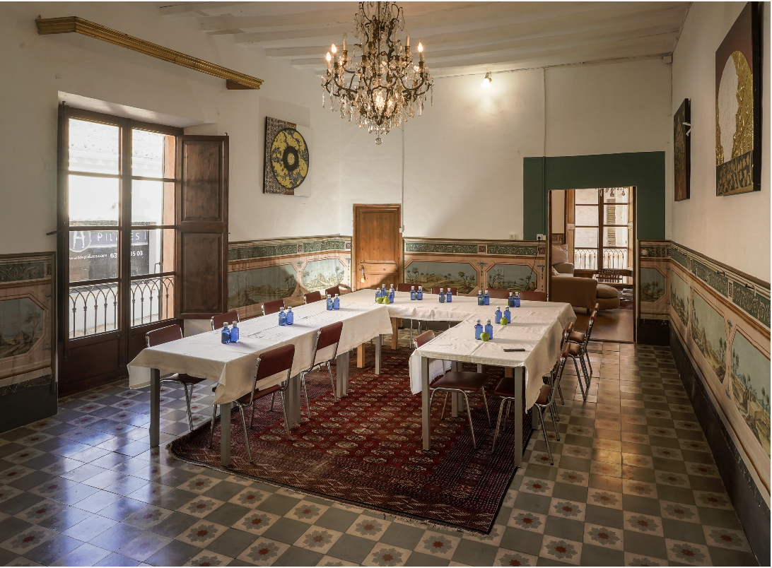 Onsite workspace prepared for a company offsite