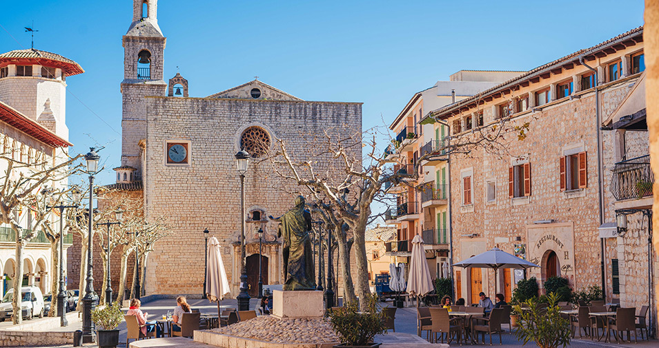 Mountain village atmosphere in Mallorca